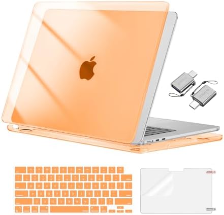 MOSISO Compatible with MacBook Air 15 inch Case M5 2026 M4 2025 M3 M2 2024 2023 A3448 A3241 A3114 A2941  Hard Shell&Keyboard Cover&Screen Film&Type C  Great for Study Travel Work  Starlight