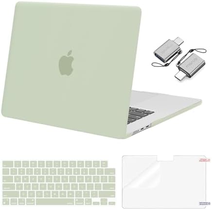 MOSISO Compatible with MacBook Air 15 inch Case M5 2026 M4 2025 M3 M2 2024 2023 A3448 A3241 A3114 A2941  Hard Shell&Keyboard Cover&Screen Film&Type C  Great for Study Travel Work  Starlight