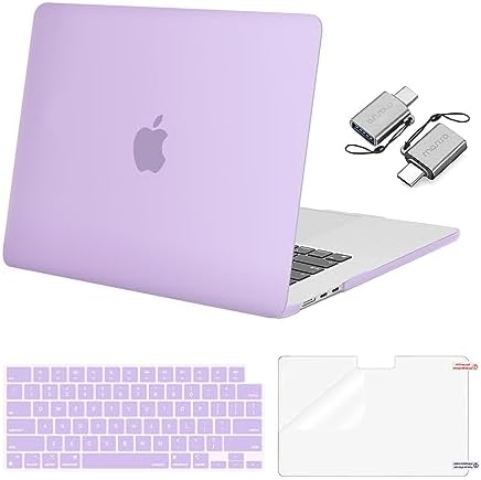 MOSISO Compatible with MacBook Air 15 inch Case M5 2026 M4 2025 M3 M2 2024 2023 A3448 A3241 A3114 A2941  Hard Shell&Keyboard Cover&Screen Film&Type C  Great for Study Travel Work  Starlight