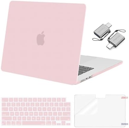 MOSISO Compatible with MacBook Air 15 inch Case M5 2026 M4 2025 M3 M2 2024 2023 A3448 A3241 A3114 A2941  Hard Shell&Keyboard Cover&Screen Film&Type C  Great for Study Travel Work  Starlight