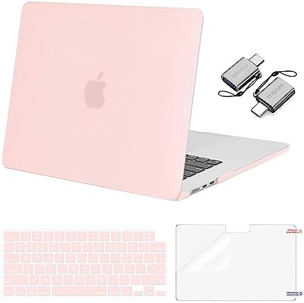 MOSISO Compatible with MacBook Air 15 inch Case M5 2026 M4 2025 M3 M2 2024 2023 A3448 A3241 A3114 A2941  Hard Shell&Keyboard Cover&Screen Film&Type C  Great for Study Travel Work  Starlight