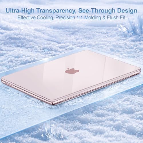 MOSISO Compatible with MacBook Neo Case 13 inch 2026 Release Model A3404 with A18 Pro Chip  4 in 1 Kit Precision Fit Crack & Scratch Resistant Protective Hard Shell Case Cover  Crystal Blush