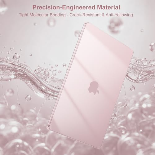 MOSISO Compatible with MacBook Neo Case 13 inch 2026 Release Model A3404 with A18 Pro Chip  4 in 1 Kit Precision Fit Crack & Scratch Resistant Protective Hard Shell Case Cover  Crystal Blush