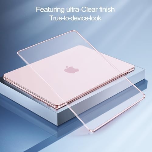 MOSISO Compatible with MacBook Neo Case 13 inch 2026 Release Model A3404 with A18 Pro Chip  4 in 1 Kit Precision Fit Crack & Scratch Resistant Protective Hard Shell Case Cover  Crystal Blush