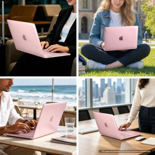 MOSISO Compatible with MacBook Neo Case 13 inch 2026 Release Model A3404 with A18 Pro Chip  4 in 1 Kit Precision Fit Crack & Scratch Resistant Protective Hard Shell Case Cover  Crystal Blush