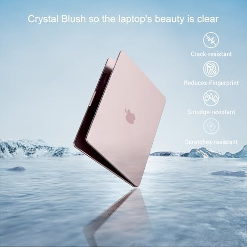 MOSISO Compatible with MacBook Neo Case 13 inch 2026 Release Model A3404 with A18 Pro Chip  4 in 1 Kit Precision Fit Crack & Scratch Resistant Protective Hard Shell Case Cover  Crystal Blush