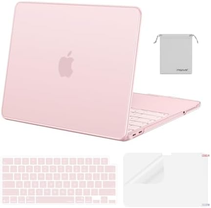 MOSISO Compatible with MacBook Neo Case 13 inch 2026 Release Model A3404 with A18 Pro Chip  4 in 1 Kit Precision Fit Crack & Scratch Resistant Protective Hard Shell Case Cover  Crystal Blush