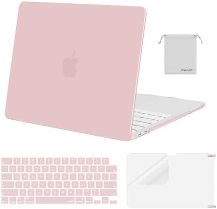 MOSISO Compatible with MacBook Neo Case 13 inch 2026 Release Model A3404 with A18 Pro Chip  4 in 1 Kit Precision Fit Crack & Scratch Resistant Protective Hard Shell Case Cover  Crystal Blush