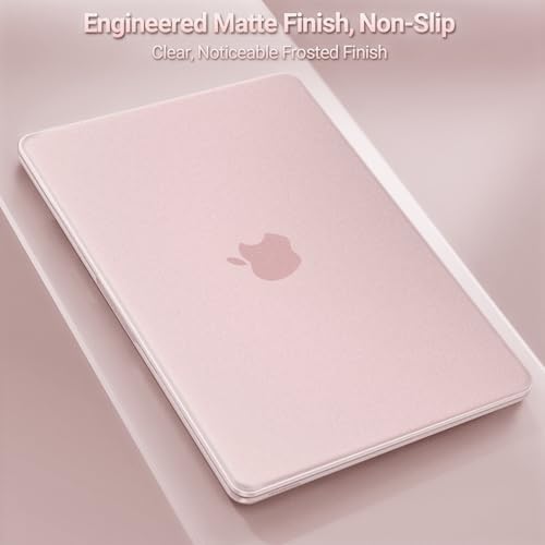 MOSISO Compatible with MacBook Neo Case 13 inch 2026 Release A3404  Seamlessly Closes Scratches & Fingerprints Resistant Hard Shell&Sixteen Grid Puffy Bag&Keyboard Skin&Type C&Screen Film  Blush