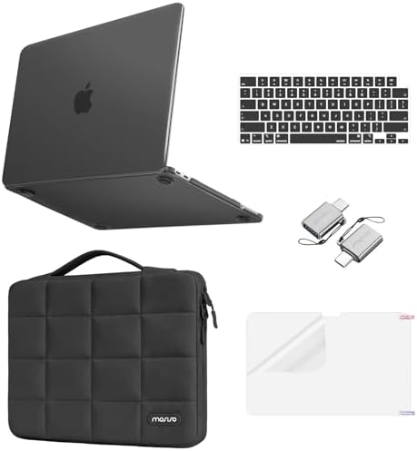 MOSISO Compatible with MacBook Neo Case 13 inch 2026 Release A3404  Seamlessly Closes Scratches & Fingerprints Resistant Hard Shell&Sixteen Grid Puffy Bag&Keyboard Skin&Type C&Screen Film  Blush