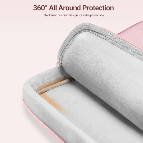 MOSISO Compatible with MacBook Neo Case 13 inch 2026 Release A3404  Seamlessly Closes Scratches & Fingerprints Resistant Hard Shell&Sixteen Grid Puffy Bag&Keyboard Skin&Type C&Screen Film  Blush