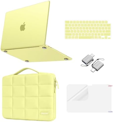 MOSISO Compatible with MacBook Neo Case 13 inch 2026 Release A3404  Seamlessly Closes Scratches & Fingerprints Resistant Hard Shell&Sixteen Grid Puffy Bag&Keyboard Skin&Type C&Screen Film  Blush
