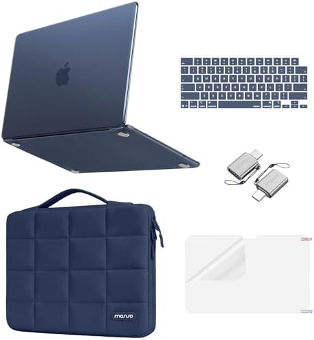MOSISO Compatible with MacBook Neo Case 13 inch 2026 Release A3404  Seamlessly Closes Scratches & Fingerprints Resistant Hard Shell&Sixteen Grid Puffy Bag&Keyboard Skin&Type C&Screen Film  Blush
