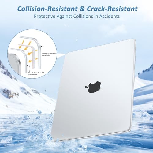 MOSISO Matte Finish Case Compatible with MacBook Neo 13 inch 2026 Release Model A3404  4 in 1 Kit Ultra Thin Exact Fit Scratches & Fingerprints Resistant Protective Hard Shell Case Cover  Matte Clear