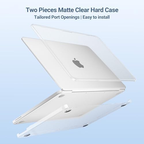 MOSISO Matte Finish Case Compatible with MacBook Neo 13 inch 2026 Release Model A3404  4 in 1 Kit Ultra Thin Exact Fit Scratches & Fingerprints Resistant Protective Hard Shell Case Cover  Matte Clear