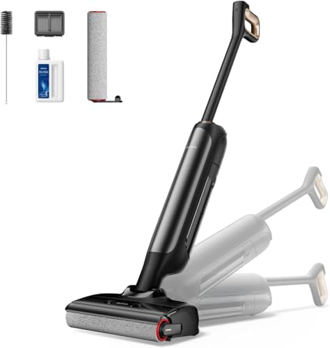 MOVA M10 Cordless Wet Dry Vacuum Cleaner 180  Lie Flat Smart Vacuum Mop All in One for Hard Floor  167 F Flashdry Self Cleaning  Zero inch Dual Edge Cleaning  18000Pa Suction  Zero Tangle for Pet Hair
