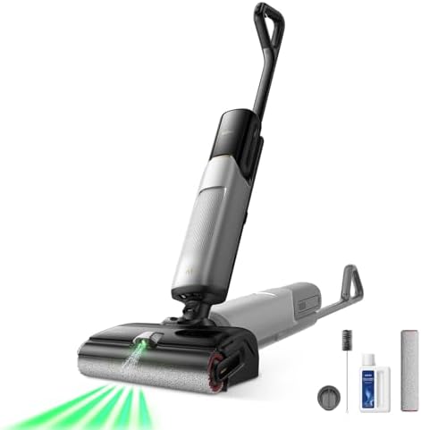 MOVA M10 Cordless Wet Dry Vacuum Cleaner 180  Lie Flat Smart Vacuum Mop All in One for Hard Floor  167 F Flashdry Self Cleaning  Zero inch Dual Edge Cleaning  18000Pa Suction  Zero Tangle for Pet Hair