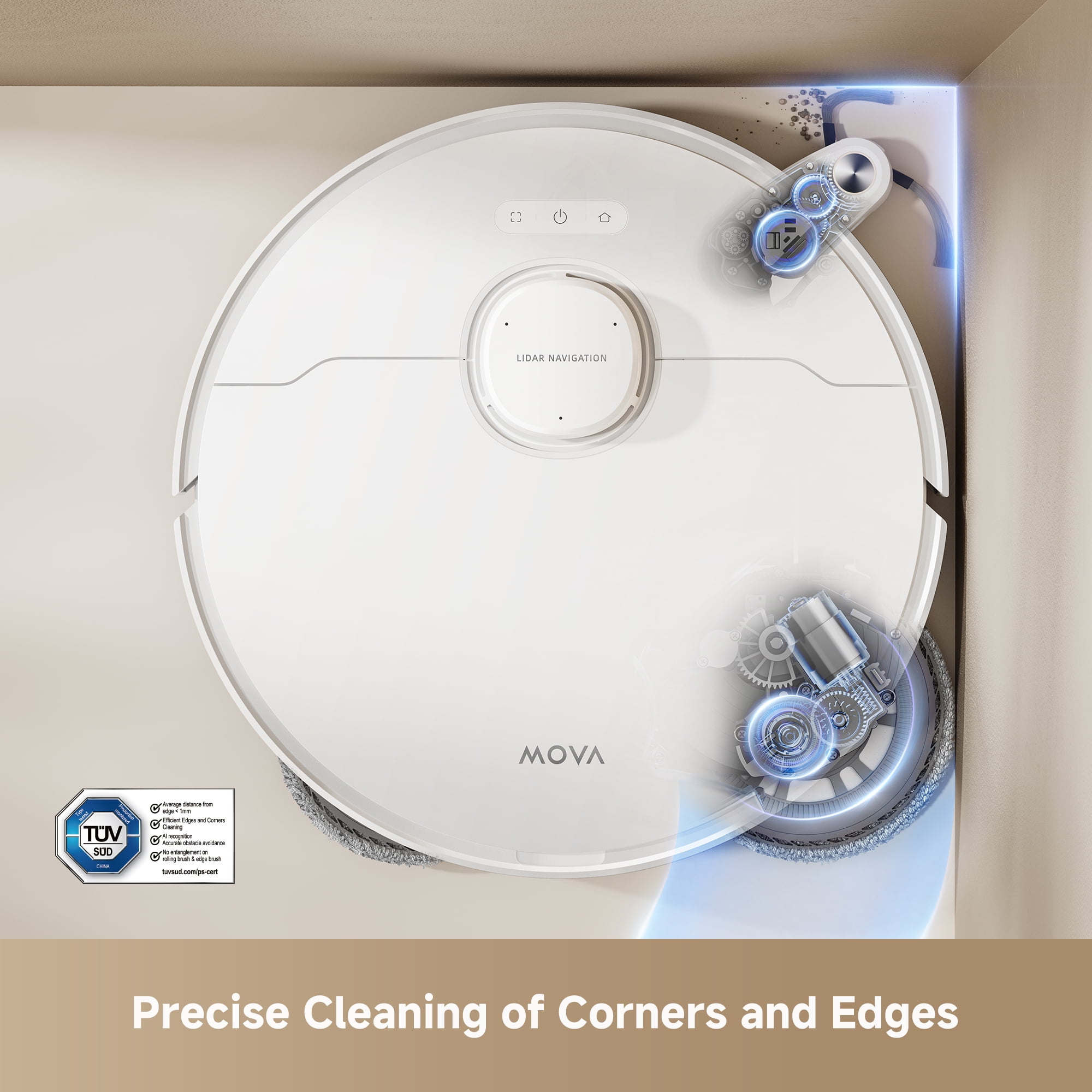 MOVA P10 Pro  Ultra Robot Vacuum and mop Combo Cleaner  Self Emptying  Self Drying&Cleaning  Dual Spinnig Mop
