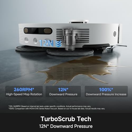 MOVA P20 Ultra Robot Vacuum and Mop  30 000Pa Suction  MopExtend Edge Cleaning  All in One Dock with 145 F Mop Auto Drying  100 Days Auto Empty  Liftable Spinning Mop for Carpet  Hard Floors  Pet Hair