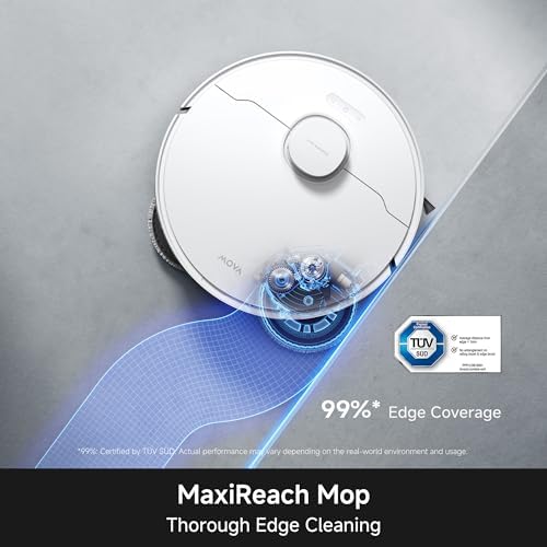 MOVA P20 Ultra Robot Vacuum and Mop  30 000Pa Suction  MopExtend Edge Cleaning  All in One Dock with 145 F Mop Auto Drying  100 Days Auto Empty  Liftable Spinning Mop for Carpet  Hard Floors  Pet Hair