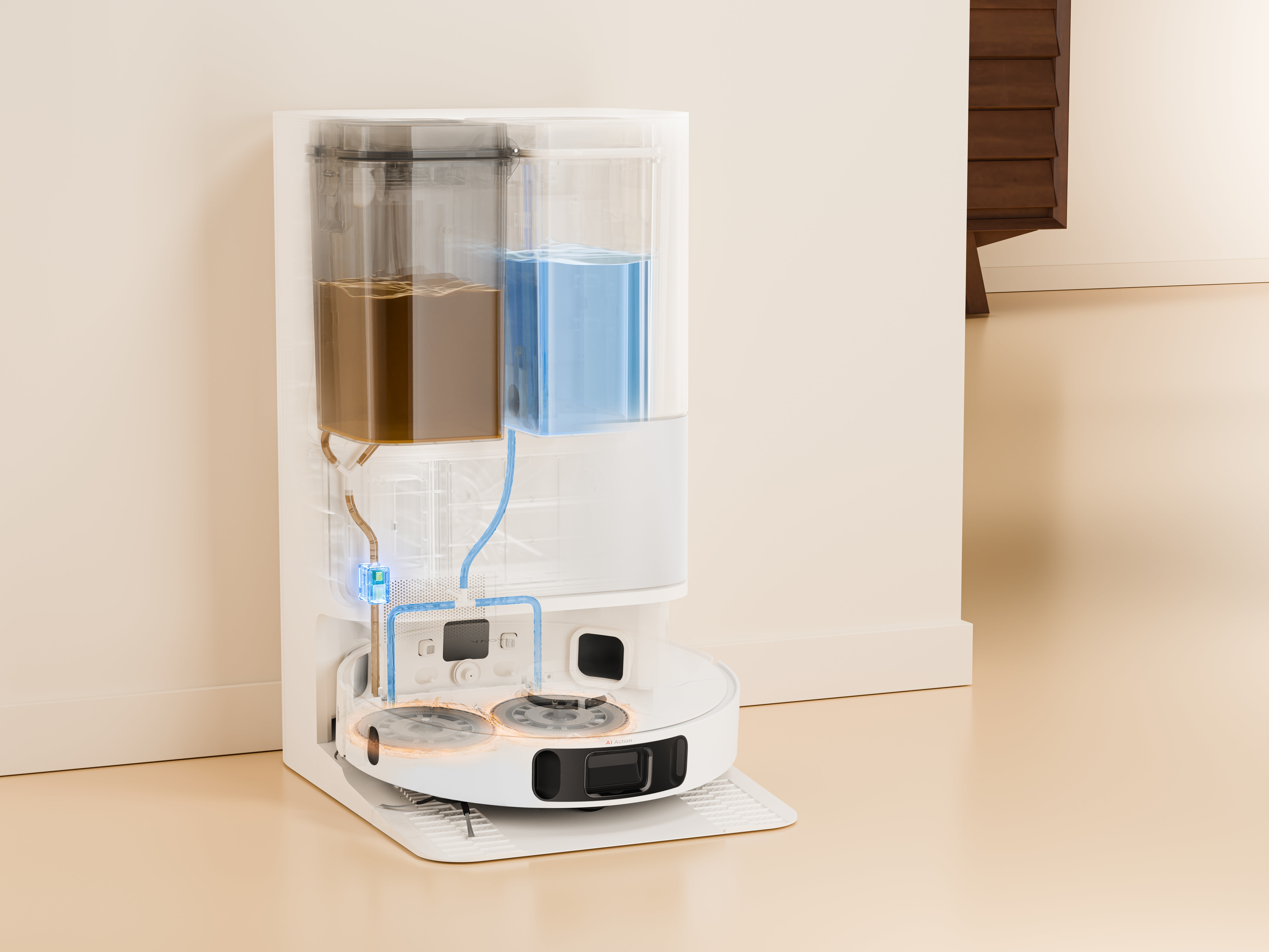 MOVA P50 Pro Ultra Robot Vacuum Cleaner Removable&Liftable Mop Anti Tangle Self Drying&Cleaning