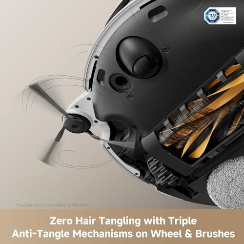MOVA V50 Ultra Complete Robot Vacuum and Mop  24 000Pa Suction  Zero Tangling Duobrush  2 28in Obstacle Overcoming  FlexiRise Navigation  176 F Hot Water Mop Self Cleaning & Fast Hot Air Drying  White