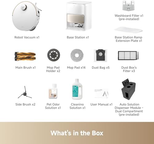 MOVA V50 Ultra Complete Robot Vacuum and Mop  24 000Pa Suction  Zero Tangling Duobrush  2 28in Obstacle Overcoming  FlexiRise Navigation  176 F Hot Water Mop Self Cleaning & Fast Hot Air Drying  White