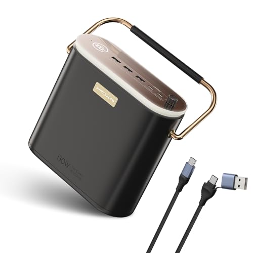 MOVE SPEED 2025 Upgrade 80 000mAh Power Bank 130W Portable Power Station with Digital Display  Lighting  USB C 5 Port Support Solar Recharge for Outdoor Camping Laptop Emergency Backup 296Wh 