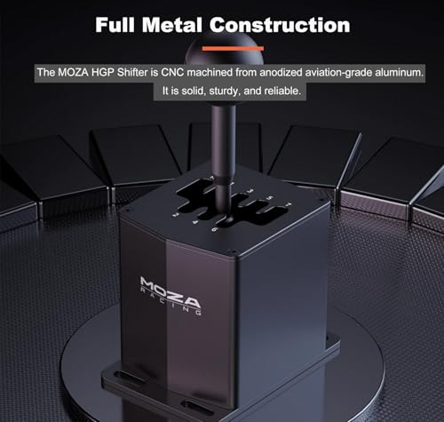 MOZA HGP Racing Shifter 7 R PC USB Simulator Shifters  H Pattern with Locked R and 7th Gear  USB Connection to PC  Easy to Mount