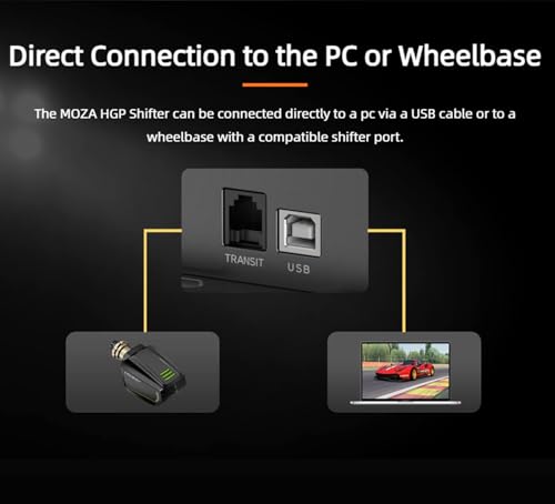 MOZA HGP Racing Shifter 7 R PC USB Simulator Shifters  H Pattern with Locked R and 7th Gear  USB Connection to PC  Easy to Mount
