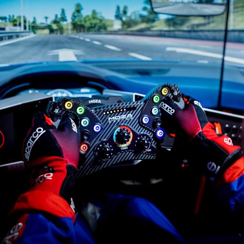 MOZA KS Steering Wheel 300mm Butterfly Style GT Racing Wheel  Fully Customizable Sim Racing Gaming Simulator  Compatible with 3rd Party Bases via Hub