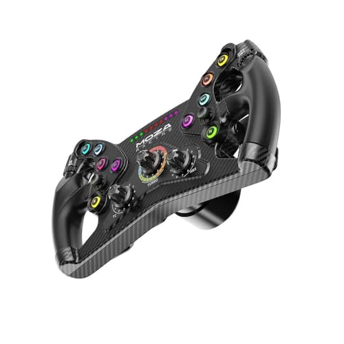MOZA KS Steering Wheel 300mm Butterfly Style GT Racing Wheel  Fully Customizable Sim Racing Gaming Simulator  Compatible with 3rd Party Bases via Hub