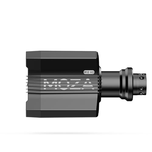 MOZA R12 V2 Direct Drive Sim Racing Wheelbase Servo Base  12Nm Direct Drive Torque  Real Force Feedback  standalone Wheel Base Simulator for PC Video Game  black