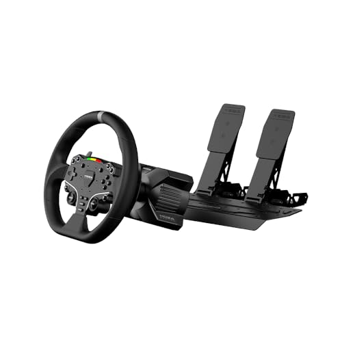 MOZA R3 Racing Simulator 4PCS Wheel & Pedals bundle for PC  R3 Direct Drive Base  ES Lite Steering Wheel  SR P Lite Pedals and Table Clamp  Black