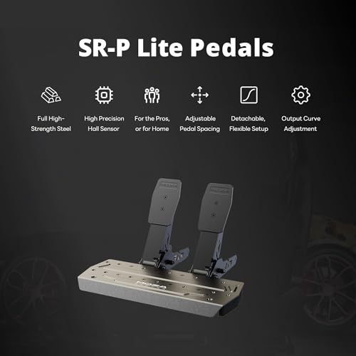 MOZA R3 Racing Simulator 4PCS Wheel & Pedals bundle for PC  R3 Direct Drive Base  ES Lite Steering Wheel  SR P Lite Pedals and Table Clamp  Black