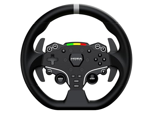 MOZA R3 Racing Wheel and Pedals Bundle for PC, 3.9Nm Direct Drive WheelBase,11-inch ES Lite Steering Wheel,Pedals and Desk Clamp High-Performance Game Racing Simulator for PC User