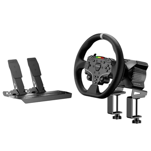 MOZA R3 Racing Wheel and Pedals Bundle for PC  3 9Nm Direct Drive WheelBase 11 inch ES Lite Steering Wheel Pedals and Desk Clamp High Performance Game Racing Simulator for PC User