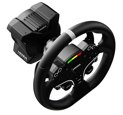MOZA R3 Racing Wheel and Pedals Bundle for PC  3 9Nm Direct Drive WheelBase 11 inch ES Lite Steering Wheel Pedals and Desk Clamp High Performance Game Racing Simulator for PC User