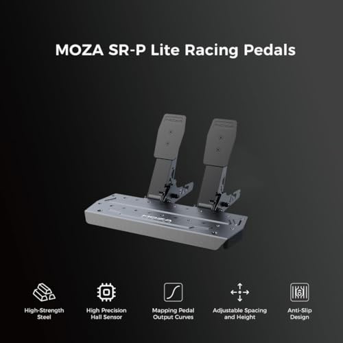 MOZA R5 All in One PC Gaming Racing Simulator  5 5Nm Direct Drive Wheel Base  11 inch Racing Wheel  Anti Slip Pedals and a Desk Clamp  Cloud based App Control