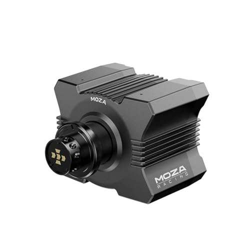 MOZA R5 Wheel and Pedals Kit Racing Simulator 5 5Nm Direct Drive Wheelbase Unbeatable Rigid & Durable 11 Inch ES Racing Wheel SR P Lite Dual Pedal and Desk Clamp All in One