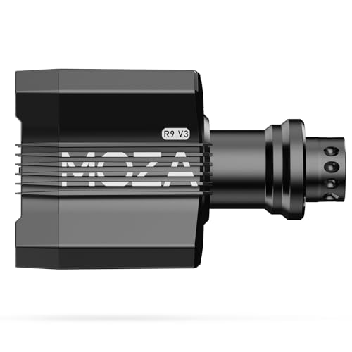 MOZA R9 V3 Direct Drive Servo Motor Sim Racing Wheel Base  9Nm FFB Force Feedback Steering Wheel Base  Customizable Standalone Wheel Base Simulator for PC Racing Game  black