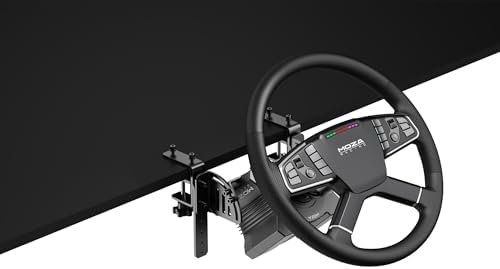 MOZA Trucking Bundle 4PCS PC Gaming Racing Simulator Kit  R5 5 5Nm Direct Drive Wheel Base  400mm TSW Truck Wheel  SR P Lite Pedals and Wheel Clamp for PC  Black