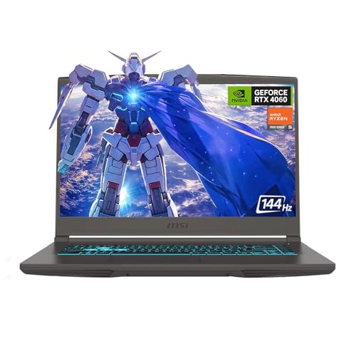 MSI 15 6 144Hz FHD Thin Bezel IPS Gaming Laptop  AMD Ryzen 5 7535HS  NVIDIA GeForce RTX 4060  16GB DDR5  1TB NVMe SSD  Backlit Keyboard  WiFi 6E  Windows 11  Cosmos Gray  EAT Laptop Foldable Stand
