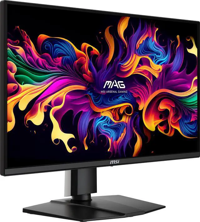 MSI 27" WQHD 2K 1440P 240Hz with Adaptive Sync 0 03ms OLED Gaming Computer Monitor with Height Adjustable  Pivot  Swivel & Tilt stand MAG 272QP QD OLED X24