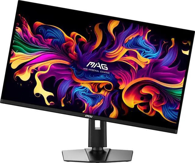 MSI 32"  31 5" viewable  UHD 4K 165Hz with AMD FreeSync Premium Pro 0 03ms HDR400 USB C OLED Gaming Computer Monitor with Height Adjustable  Pivot  Swivel & Tilt stand MAG 321UP QD OLED