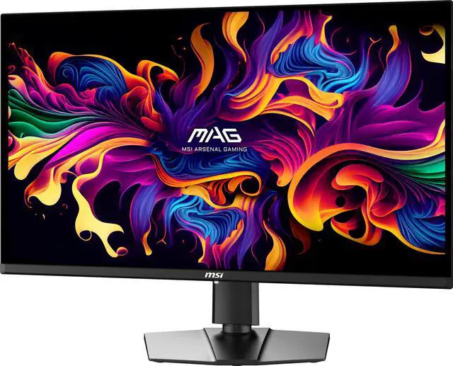 MSI 32"  31 5" viewable  UHD 4K 165Hz with AMD FreeSync Premium Pro 0 03ms HDR400 USB C OLED Gaming Computer Monitor with Height Adjustable  Pivot  Swivel & Tilt stand MAG 321UP QD OLED