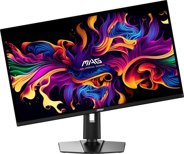 MSI 32 inch UHD 4K 240Hz AMD FreeSync Premium 0 03ms HDR400 OLED Gaming Computer Monitor with Height Adjustable  Swivel  Pivot & Tilt stand MAG 321UPX QD OLED
