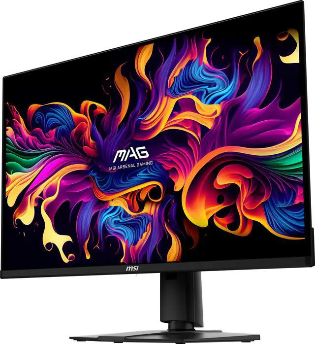 MSI 32 inch UHD 4K 240Hz AMD FreeSync Premium 0 03ms HDR400 OLED Gaming Computer Monitor with Height Adjustable  Swivel  Pivot & Tilt stand MAG 321UPX QD OLED