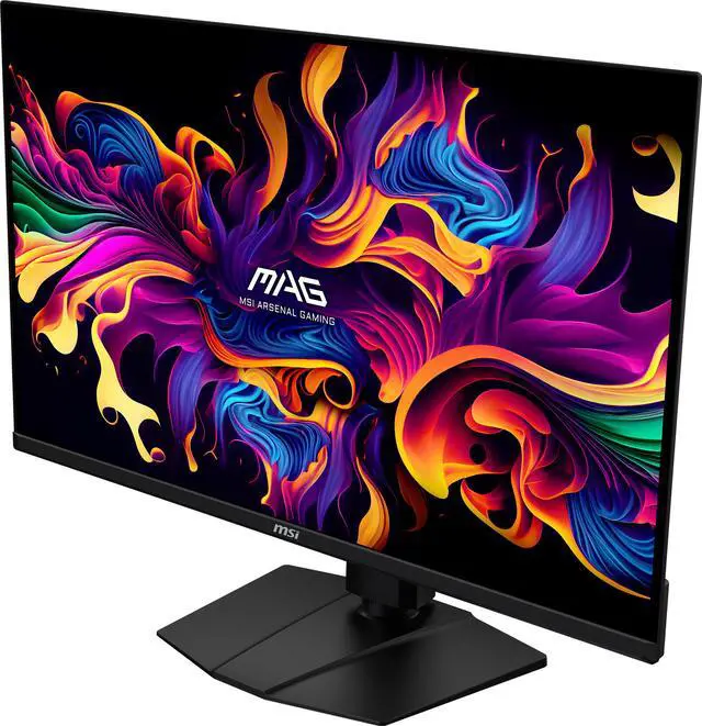 MSI 32 inch UHD 4K 240Hz AMD FreeSync Premium 0 03ms HDR400 OLED Gaming Computer Monitor with Height Adjustable  Swivel  Pivot & Tilt stand MAG 321UPX QD OLED