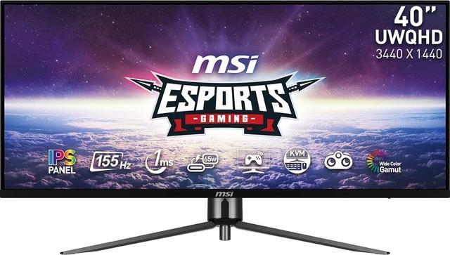MSI 40" 155 Hz IPS UWQHD IPS Gaming Monitor FreeSync Premium  AMD Adaptive Sync  3440 x 1440  2K  MAG401QR